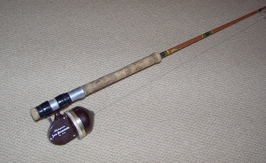 Vtg Shakespeare Wonderod #1288 FHJ Fly/Spin 7' Rare 2 Pc Fishing Rod