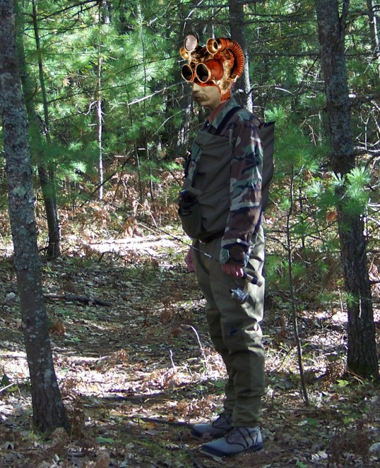 HG with polaroids on way to the Pigeon River