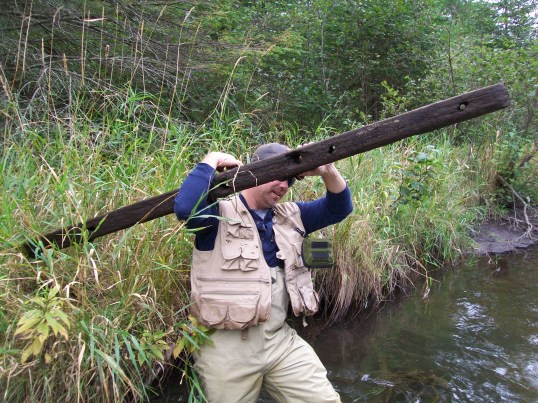 Natch grabs the sled runner